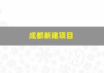 成都新建项目