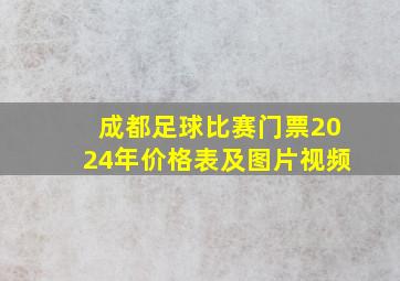 成都足球比赛门票2024年价格表及图片视频