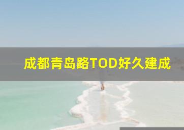 成都青岛路TOD好久建成