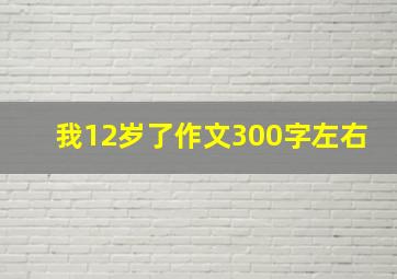 我12岁了作文300字左右