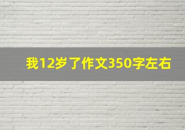 我12岁了作文350字左右