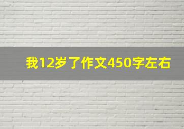 我12岁了作文450字左右