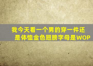 我今天看一个男的穿一件还是体恤金色翅膀字母是WOP