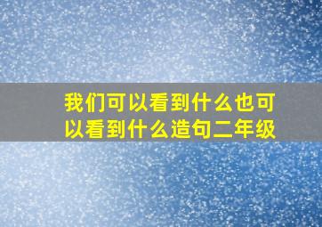 我们可以看到什么也可以看到什么造句二年级