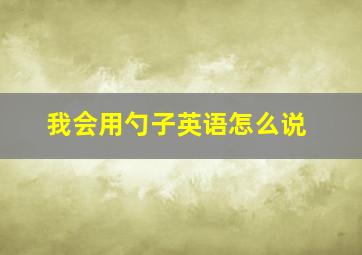 我会用勺子英语怎么说