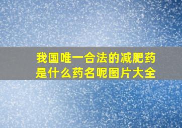 我国唯一合法的减肥药是什么药名呢图片大全