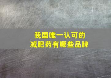 我国唯一认可的减肥药有哪些品牌