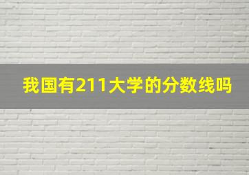 我国有211大学的分数线吗