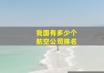 我国有多少个航空公司排名