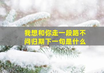 我想和你走一段路不问归期下一句是什么