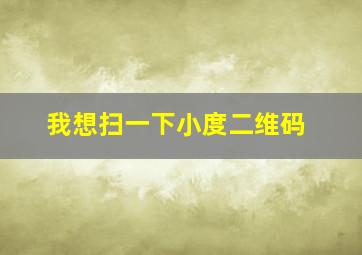 我想扫一下小度二维码