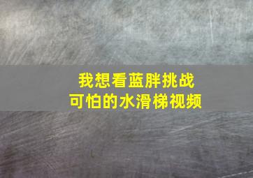 我想看蓝胖挑战可怕的水滑梯视频