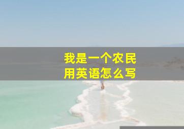 我是一个农民用英语怎么写