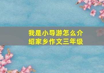 我是小导游怎么介绍家乡作文三年级