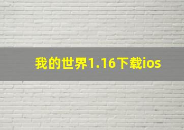 我的世界1.16下载ios