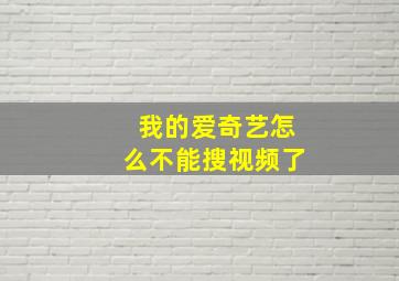 我的爱奇艺怎么不能搜视频了