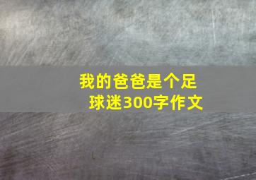 我的爸爸是个足球迷300字作文