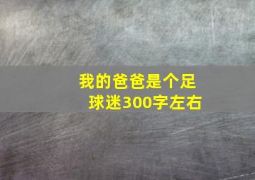 我的爸爸是个足球迷300字左右