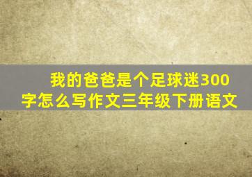 我的爸爸是个足球迷300字怎么写作文三年级下册语文