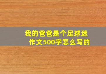 我的爸爸是个足球迷作文500字怎么写的