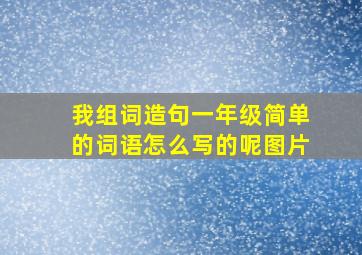 我组词造句一年级简单的词语怎么写的呢图片