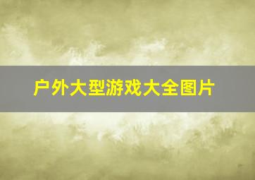 户外大型游戏大全图片