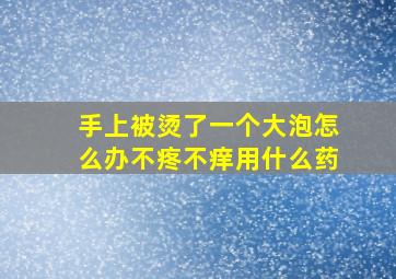 手上被烫了一个大泡怎么办不疼不痒用什么药