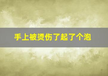 手上被烫伤了起了个泡