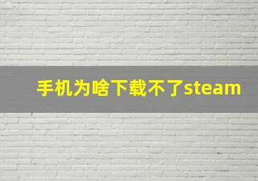 手机为啥下载不了steam