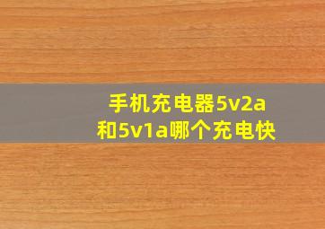 手机充电器5v2a和5v1a哪个充电快