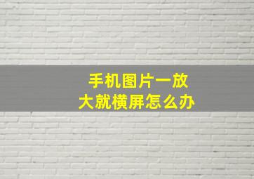 手机图片一放大就横屏怎么办