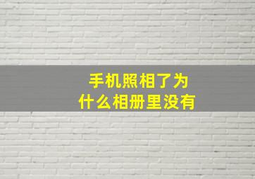 手机照相了为什么相册里没有