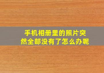 手机相册里的照片突然全部没有了怎么办呢