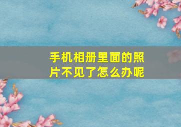 手机相册里面的照片不见了怎么办呢