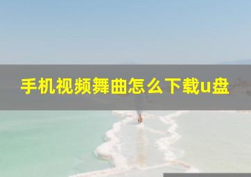 手机视频舞曲怎么下载u盘