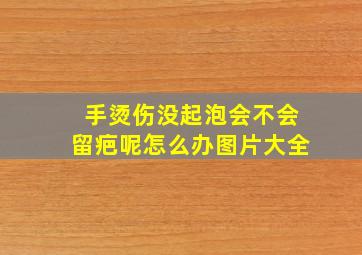 手烫伤没起泡会不会留疤呢怎么办图片大全