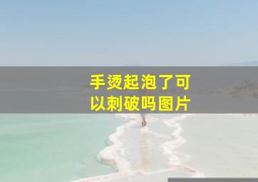 手烫起泡了可以刺破吗图片