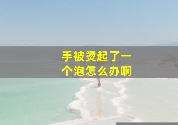 手被烫起了一个泡怎么办啊