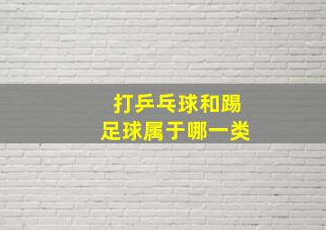 打乒乓球和踢足球属于哪一类