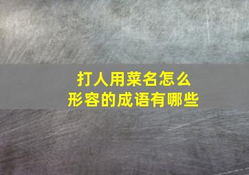 打人用菜名怎么形容的成语有哪些