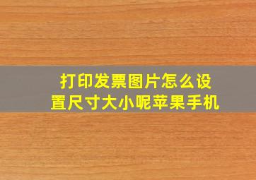 打印发票图片怎么设置尺寸大小呢苹果手机