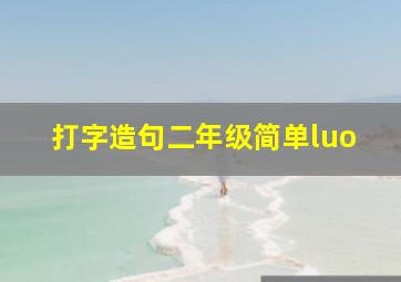 打字造句二年级简单luo