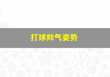 打球帅气姿势