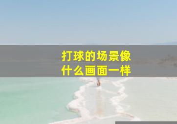 打球的场景像什么画面一样