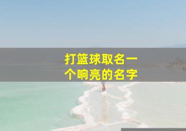 打篮球取名一个响亮的名字