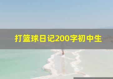 打篮球日记200字初中生