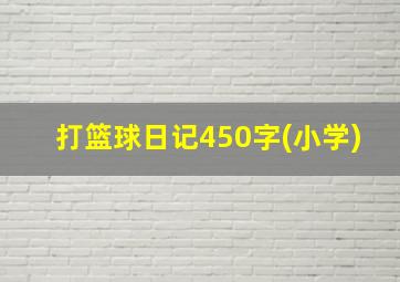 打篮球日记450字(小学)