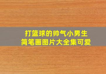 打篮球的帅气小男生简笔画图片大全集可爱