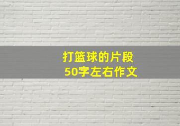 打篮球的片段50字左右作文