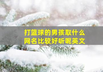 打篮球的男孩取什么网名比较好听呢英文